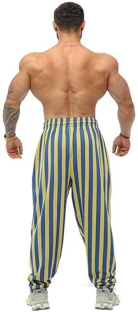 Men's Baggy Sweatpants with Pockets, Loose Fit Striped Oldschool Trackpants - Image 8