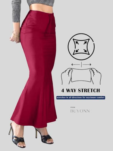 Image of Saree Shapewear Petticoat for Women, Stretchable Saree Shaper