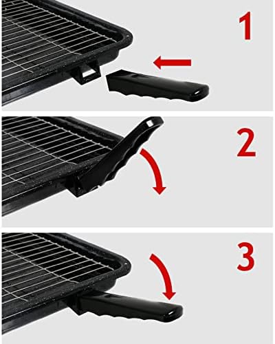 SPARES2GO Extra Large Grill Pan, Rack & Dual Detachable Handles for Bosch Oven Cookers