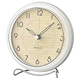 MAG(マグ) 置き時計 アナログ 防水 防塵 IP54 キッチン お風呂 スタンド取り外し可能 吊るして使用可能 静音 連続秒針 置き掛け兼用 アンフィーホワイト T-737WH-Z ノア精密