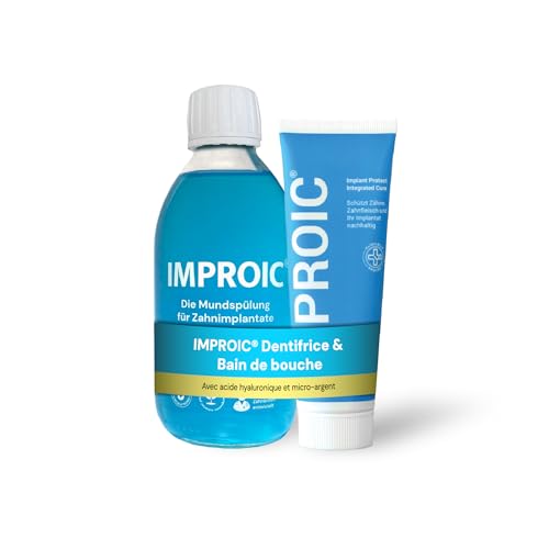 Dentifrice pour implants dentaires IMPROIC contre les irritations de la gencive et le tartre