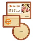 Professional Silicone Baking tray Liners. Excellent Quality. 3 Mat Set. Standard half size, Quarter sheet & Round Sheet. Safe for oven, microwave & dishwasher. Non-Stick. Non-Toxic. FDA.