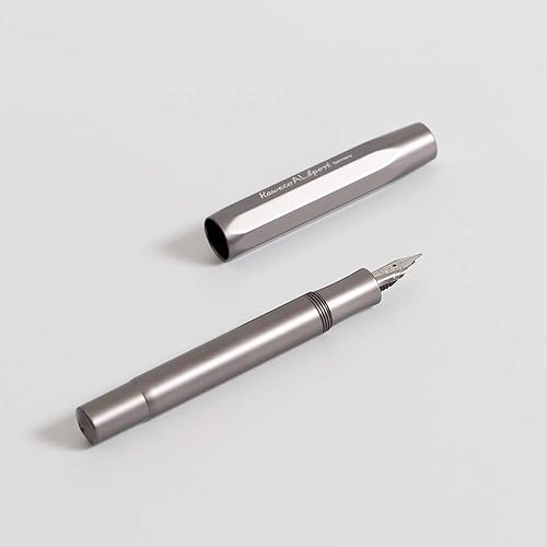 Miniatura 2 de Kaweco AL Sport Fountain Pen Anthracite, Fine Nib Sport Octagonal Clip Chrome
