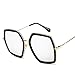 Produktbild HONGYAN Übergroße Quadratische Sonnenbrille Damen Sonnenbrille Mode Big Frame Sonnenbrille Uv400