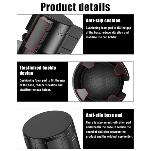 Extensor Portavasos para Carro Yourkar Negro miniatura 3