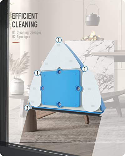 Double Side Magnetic Window Cleaner,Adjustable Magnetic Double Window Glass Wiper Glider Washing Brush Equipment Cleaning Brush Wiper Tools For High-Rise And Car Glazed Windows Thickness 4-30Mm #TOP4