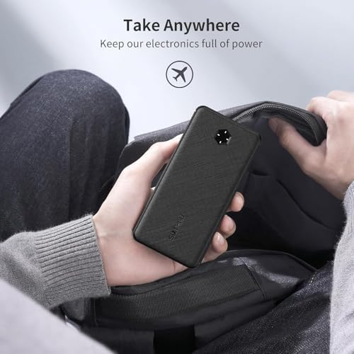 SIXTHGU Portable Charger, Slim 10000mAh PD 20W Power Bank, USB C in&Out Fast Charging Battery Pack, External Phone Powerbank Compatible with iPhone 16 15 14 13 Samsung S22 S21 Google iPad etc - 5