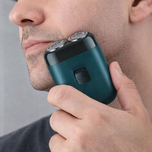 Image of Drumstone (𝐄𝐱𝐥𝐮𝐬𝐢𝐯𝐞 𝟐𝟎 𝐘𝐞𝐚𝐫𝐬 𝐰𝐚𝐫𝐫𝐚𝐧𝐭𝐲) Professional Mini Electric Shaver 5W - USB Rechargeable Portable Beard Trimmer, Compact Razor for Men Travel Grooming RL-SH1003