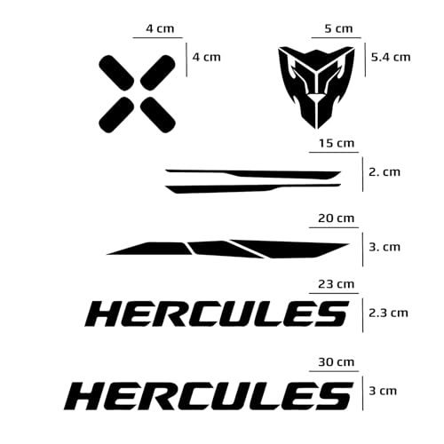 Image of Cycle Stickers - 13-Pack Waterproof Bike Decals for Frame, Helmet - 30 x 3 cm Durable Vinyl Stickers (Black)