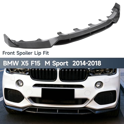 Front Lip Compatible with BMW X5 F15 M-Sport 2014-2018, ABS Carbon Fiber Painted Air Splitter Bumper Spoiler by ZXMOTO - Used condition - Image 2