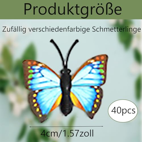 Elkuaie 20PCS 3D Bunte Schmetterling Dekoration, Niedliche Schmetterling Brosche, Mini Sicherheits Pin Schmetterling Dekoration, Passend für Schlafzimmer, Wohnzimmer, Vorhänge, DIY Handwerk