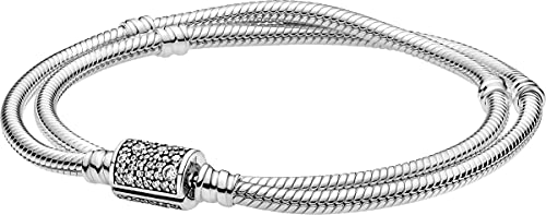 PANDORA Reflexiones, Pulsera, para Mujer, Gris ,23 cm