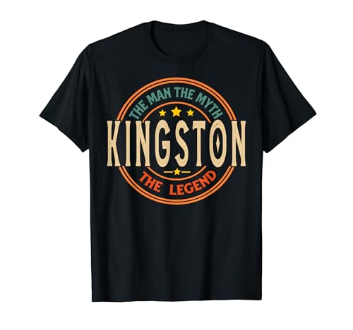 KINGSTON The Man The Myth The Legend Vintage Personalizado Camiseta