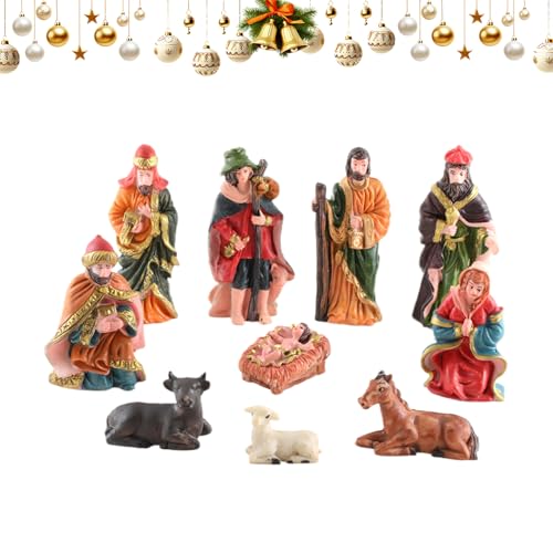 Sucritude Figure Presepe Miniature | Decorazione Presepe - Miniature Set in Resina per Tavolo Donne
