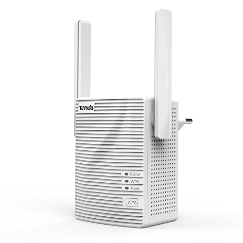 Tenda A15 Repetidor Extensor de Red WiFi 750Mbps, Doble Banda 5 GHz y 2.4 GHz, Puerto Ethernet, Modo AP, 2 Antenas Internas, Indicador LED, Amplificador Inalámbrico Compatible con Módem y Router