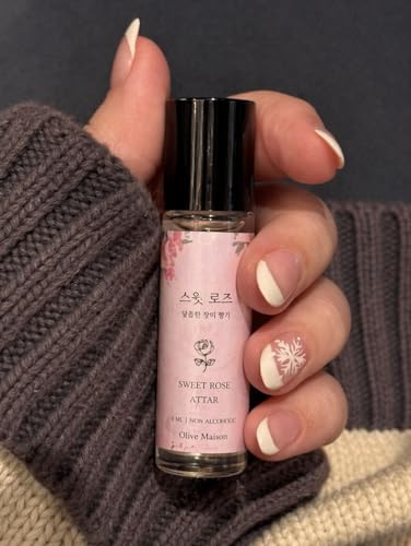 Image of Korean Rose Aesthetic Attar 6ml for Women | Long Lasting Floral Perfume Oil | Alcohol-Free Premium Fragrance Roll-On