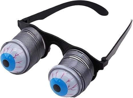 CXZDR Pop Out Eye Glasses with Wobbly Eyes on Springs, Plastic, Novelty Horror Shock Glasses, Halloween Carnival Party Joke