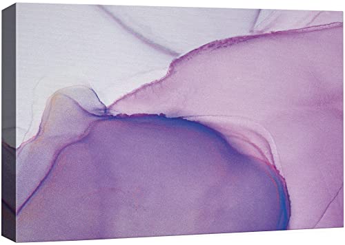 NWT Canvas Print Wall Art Watercolor Pastel Purple Lavender Smoke...