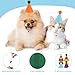 12 PCS Mini Party Hats for Stuffed Animals Birthday Felt Cone Hat with Pompom Adjustable Pets Birthday Party Hats for Assorted Animal Dog Cat Rabbit Puppies Costume Accessories Decor