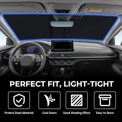 Image of Windshield Sunshade for Honda HR-V 2023-2025, Customized for HRV 2023 2024 2025 Car Front Window Sun Shades, Automatic Car Sun Shield Accessories, Blocks UV Rays, Keeps Vehicle Cool