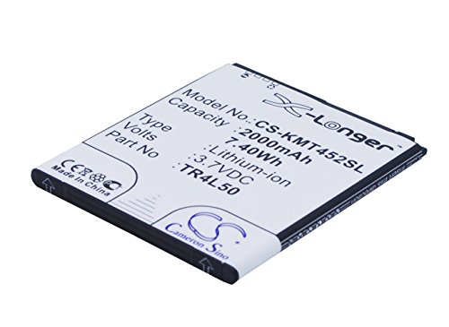 TECHTEK Batería 2000mAh Compatible con [KAZAM] Trooper 450L, Trooper 450L Dual SIM sustituye TR4L50, TR4L50-CBCMB10001885