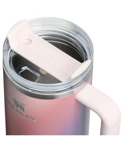 Image of STANLEY Quencher H2.0 Tumbler with Handle and Straw 40 oz | Flowstate 3-Position Lid | Cup Holder Compatible for Travel | Insulated Stainless Steel Cup | BPA-Free | Dawn Spiral