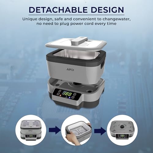 AIPOI Ultraschallreinigungsgerät 1200ML, Ultraschallreiniger mit Gespaltener, Ultraschallbad zur...