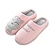 Hausschuhe Plüsch Damen Herren Tierhausschuhe Plüschtiere Schwarz Bunt 41 Fleece Slipper Pantoffeln Flip Flop Schlappen Gästehausschuhe Winterschuhe Schuhe Pantoletten Filzpantoffeln Flacheschuhe