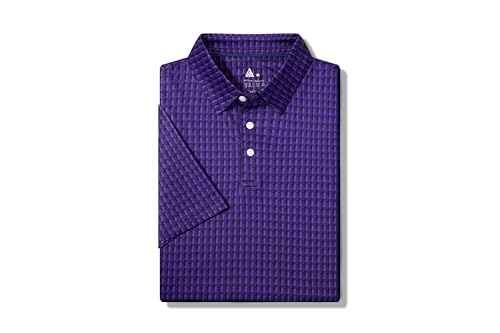 Image of ZITY Mens Golf Polo Shirts Short Sleeve UPF 50+ Performance Moisture Wicking Print Pattern Casual Collared Golf Shirt for Men