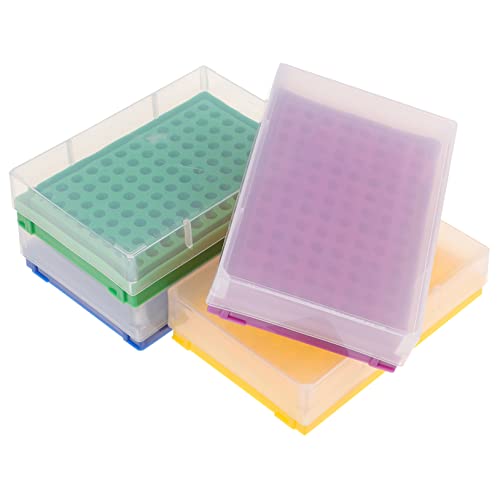 Baluue 4pcs Microcentrifuge Tube Case Storage Box for Pcr Tubes Plastic Rack Shelf