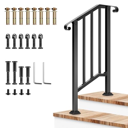 VIVOSUN Outdoor Handrail, 2 Step Stair Handrail, 26