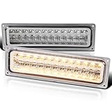 Chevy C10 GMC C/K Chrome Clear LED Bumper Parking Lights Left+Right