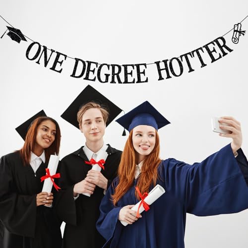 One Degree Hotter Banner, Big Degree Energy, You Did It, Congrats MBA/PHD/College Graduation Party Decorations by Zatain - Used condition - Image 2