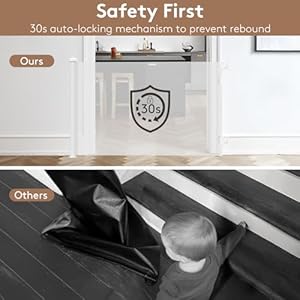 Retractable Baby Gate Dog Gate  Btxon 55 Auto Lock Pet Gate Mesh Safety Baby Gates for Stairs Doorways Hallways Indoor Outdoorwhite  Cucciolini Doodles Retractable baby gate dog gate  btxon 55 auto lock pet gate mesh safety baby gates for stairs doorways hallways indoor outdoorwhite   cucciolini doodles