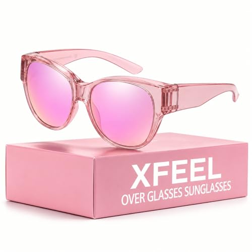 Image of Xfeel Polarized Over Glasses Sunglasses for Women Fitover Sun Glasses | Sunglasses that Fit Over Glasses, UV400 Protection, Outdoor Driving Shades, Over Reading /Prescription Glasses Sunglasses