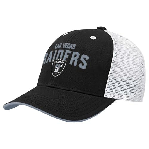Pro Football Youth Core Lockup Meshback Adjustable Hat (US, Alpha, One Size, Las Vegas - Raiders)