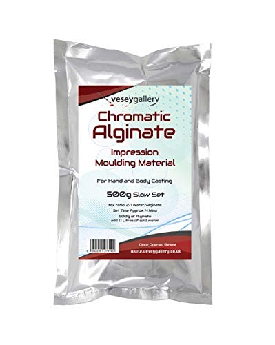 Vesey Gallery Large Bag of Mould Making Alginate. Skin Safe. 550g Slower Setting Multicolour