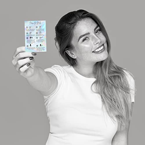 Como aplicar o cartão postal Press On Nails | Pacote com 30 | Cartão postal de 10 x 15 cm | Suprimen