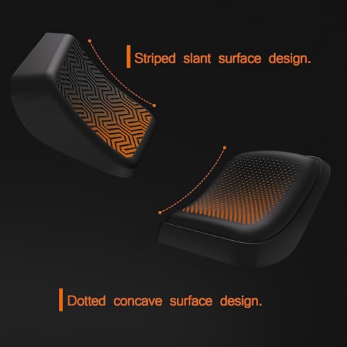 PlayVital Kit de Botones Traseros para Steam Deck LCD y OLED - Mejora de Agarre y Protección, Accesorios Antideslizantes para Steam Deck, 2 Diseños Aerodinámico y Tachuelas (Negro) - imagen 3