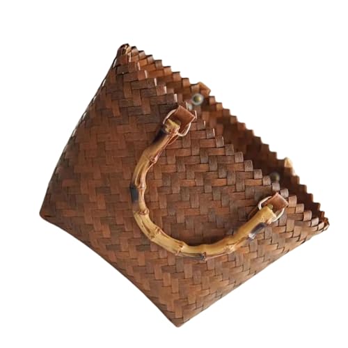 CLISPEED Bolso de Playa Vintage Mano de Paja Bolso de Hombro Grande y Versátil para Mujer Cesta Tejida para Picnic y Compras