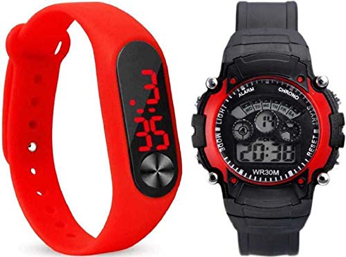 sba prime Kids 7 Light & Led Watch for Boys & Girls Pack 2 (Red) (B082P54225) Amazon Price History, Amazon Price Tracker