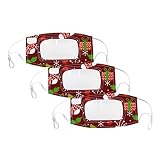 Marxways_ 3Pcs avec Lecture De Lèvre Visible de Fenêtre Claire, pour Impression de Noël Adulte Réutilisable et Lavable avec Fenêtre Transparente pour Les Sourds et Malentendants