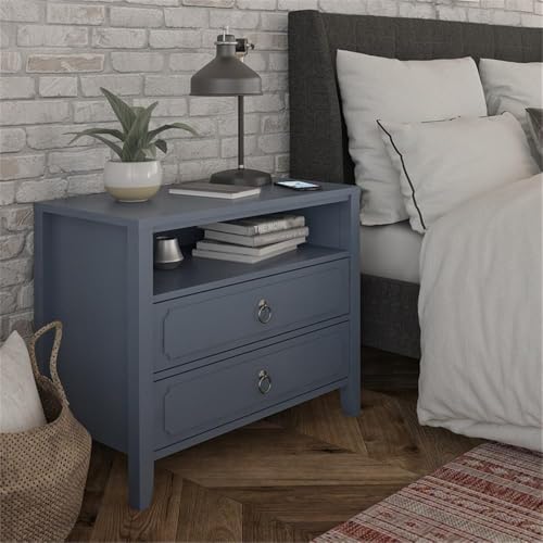 Novogratz Her Majesty 2 Drawer Nightstand, Blue - Image 2