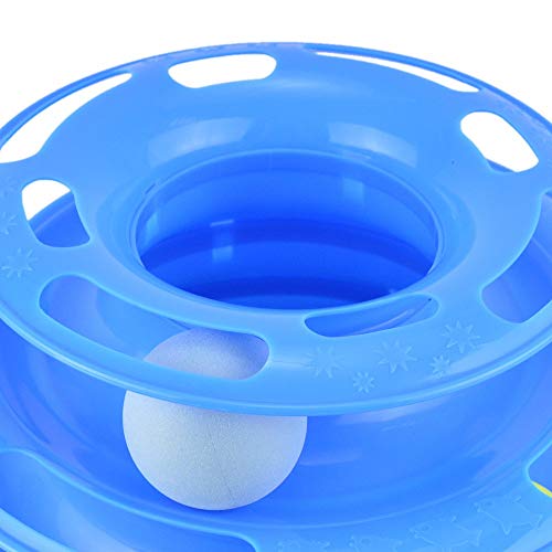 Brinquedo Torre Trilha Para Gatos 3 Níveis Azul CBRN14484