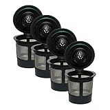 4ピース/個パック再利用可能なコーヒーフィルターKカップポッドキューリグ1.0ブリューワーユニバーサルフィット