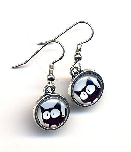 Cat Earrings, Surgical Steel Earrings, Kitty Earrings, Kittens Earrings, Stainless steel Cat Lover Earrings by AnnaArt72