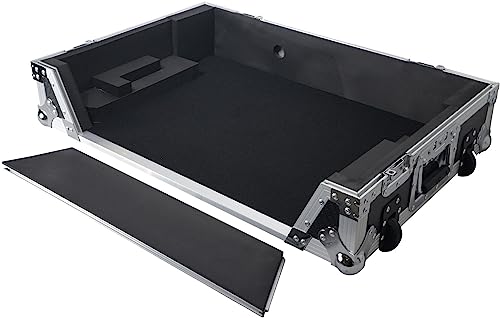 ProX XS-DDJFLX10W Flight Style Road Case For Pioneer DDJ-FLX10 DJ Controller with 1U Rack Space Wheel