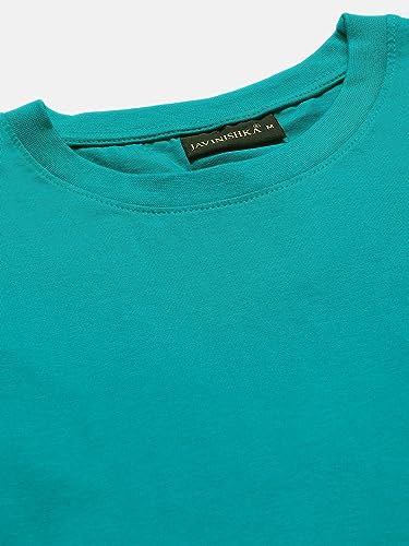 Image of Solid Soft Cloth Round Neck Cotton Relaxed Fit T Shirt