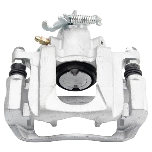 Image of TRQ Rear Brake Pad and Rotor Set Semi Metallic Coated Rotors Calipers Compatible with 2012 Volkswagen Routan