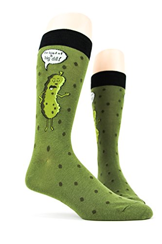Foot Traffic, Men's Food-Themed Socks, Big Dill (Men's Shoe Size 7-12) #TOP1